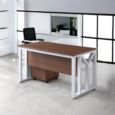 مكتب خشب بني فاتح  160×80×75 سم