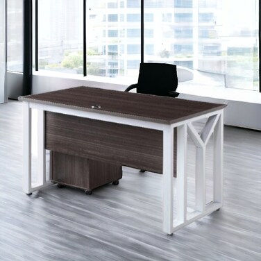 مكتب خشب رمادي 160×80×75 سم