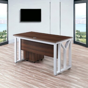 Brown wooden desk 160 x 80 x 75 cm
