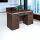 Dark brown wood desk, 160 x 80 x 75 cm