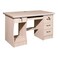 Beige wooden desk, 140 x 70 x 75 cm