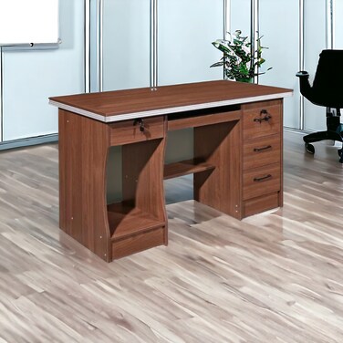 Light brown wood desk, 160 x 80 x 75 cm