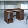 Dark brown wood desk, 140 x 70 x 75 cm