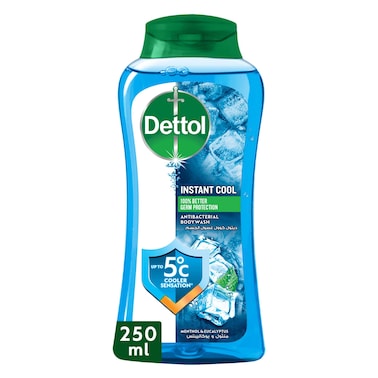 Dettol Cool Shower Gel &amp; Body Wash, Menthol &amp; Eucalyptus Scent, 250ml