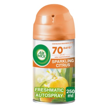 Air Wick Automatic Air Freshener Spray Refill, Sparkling Citrus Scent, 250ml