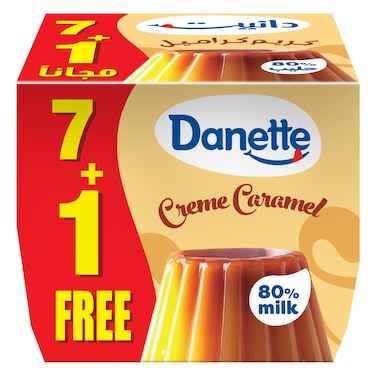 Danette Cream Caramel 80g &times; 7 + 1 Free