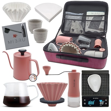 Coffee G2 travel set for drip 14 in 1 from MIBRU Pink