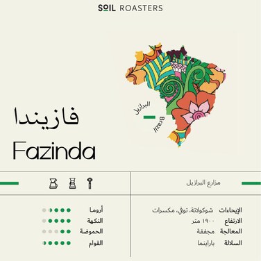 COFFEE BEAN SOIL BRAZIL FAZENDA 250G