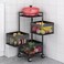 1st 3-Tier Kitchen Fruit And Vegetable Organizer Vegetable Basket With Wheels