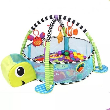 1st Infants And Children's 3-In-1 Activity Play Mat With Ball Pool And Hanging Toys
