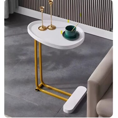 1st Modern Scandinavian Coffee Table White/Gold From First