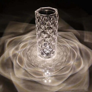 1st Adjustable USB Crystal Table Lamp With 3 Lighting Colors And Acrylic Touch Control