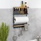1st Refrigerator Spice Storage Rack With Rust-Resistant Paper Towel Holder