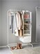 1st Metal Clothes Hanger With Shelves To Organize Clothes, White