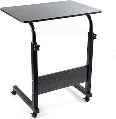 طاولة لابتوب متحركة متغيرة الارتفاع (40*80 سم) – أسود