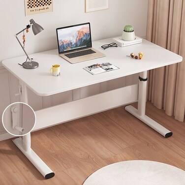 1st Standing Desk With Adjustable Height With Wooden Top 120cm White From First