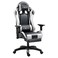 1st Comfortable Adjustable Gaming Chair With Footrest, White/Black, From First