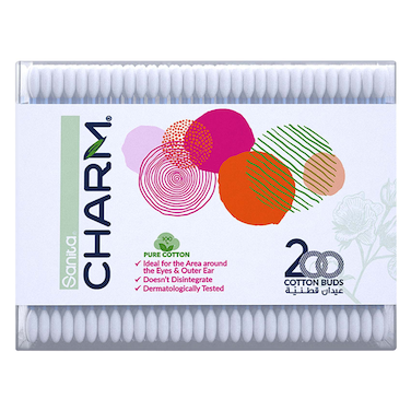 Sanita Charm Cotton Buds Box 200Pieces