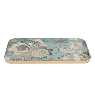 انديا صينية مستطيل نقش عصفور بذهبي كبير