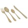 Al Saif Gallery A Set Of Steel Spoons With A Golden Oval Stand, 24 Pieces