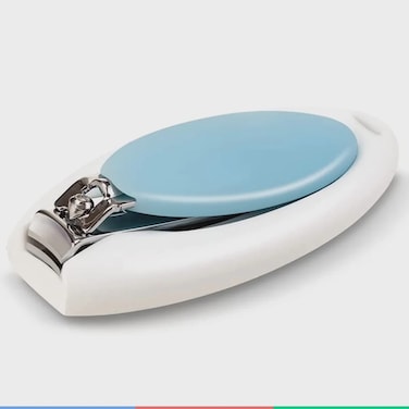 لوقو مقص أظافر على شكل بيضة - أزرق