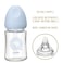 Luqu Glass Feeding Bottle Wide Neck 140ml-Blue