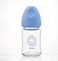 Luqu Glass Feeding Bottle Wide Neck 140ml-Blue