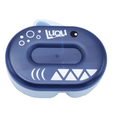 Luqu feeding bowl with spoon deep blue