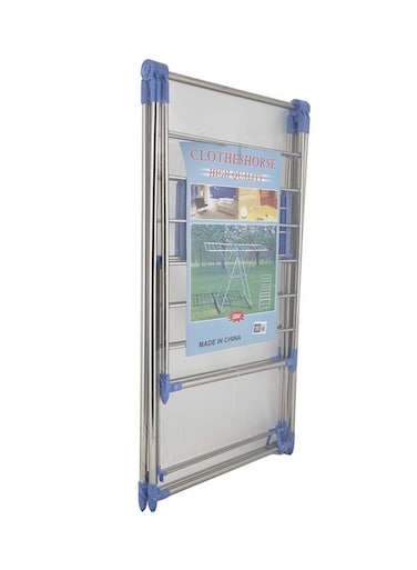 مجفف ملابس مصنوع من الستانلس ستيل فضي/ أزرق 8كيلوجرام