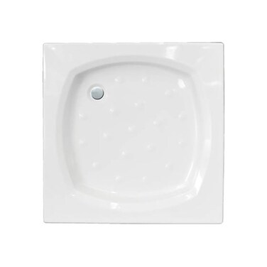 Saudi Ceramics Malaga Showertray 80 Square White B/Tile