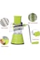 Vegetable Cutter Round Mandoline Slicer Potato Carrot Grater Slicer with 3 Stainless Steel Chopper