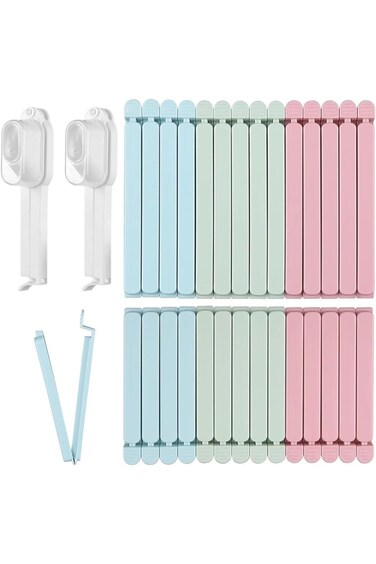 Sealing Clip, 32 Pcs Food Sealing Clips Reusable Bag Sealing Clip Clamp Sealer for Kitchen, 12cm/15