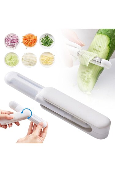 Tazweeq Stainless Steel Multifunctional Peeler, 3 in 1 Vegetable Shredder Knife Slicer Julienne Pee