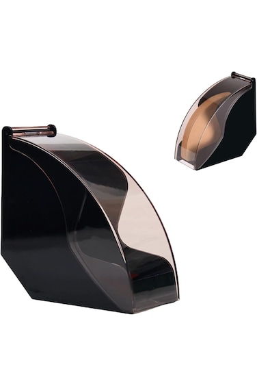 Kncevren Coffee Filter Holder, Cone Filter Paper Box with Dustproof Cover, Storage Dispenser Rack C