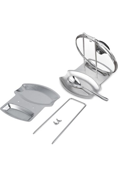 ToolHouse Kitchen Pan Lid Holder, Stainless Steel Kitchen Utensil Holder, Multifunctional Storage,
