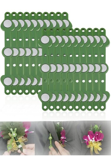 KASTWAVE 20 Pairs Floral Magnets, For Boutonnieres Corsage Clips Brooches Magnet Small Corsage Fix