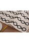 Excefore Farmhouse Table Runners 72 Inches Long Braided Stripe Boho Design,Black and White with Tas