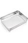صينية خبز مستطيلة من إي-فار، صينية عميقة من الفولاذ المقاوم للصدأ، صينية كيك 12.4 بوصة × 9.6 بوصة × 2 بوصة
