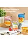 Andgogo 4 Pack Overnight Oats Containers with Lids and Spoons 16 Oz Glass Jars for Overnight Oats L