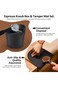 Aputue Espresso Coffee Tamper Mat and Knock Box, Set of 2 Pieces Silicone Tamper Mat with Removable