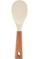 Oasisgalore Wooden Handle Silicone Rice Spoon Kitchen Utensils Rice Cooker Rice Spoon Can Stand Sil