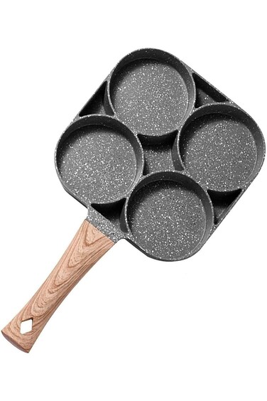 SHOWAY Nonstick Egg Frying Pan of 4 Cups, Healthy Granite Heart Breakfast Pan Saucepan Pancake for