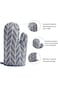 SWIUKPHE Oven Mitts and Potholders BBQ Gloves, 4-Piece Set Oven Mitts and Pot Holders with Recycled