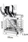SupWolf Kitchen Utensil Holder， Stainless Steel Storage Cooking Silverware Caddy，Kitchen Utensil Dr
