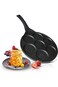 Nonstick Pancake Pan,7 Smiley Face Pancake Griddle, Soft Touch Handle Fun Breakfast for Kids, 26cm