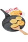 Nonstick Pancake Pan,7 Smiley Face Pancake Griddle, Soft Touch Handle Fun Breakfast for Kids, 26cm