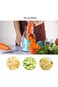 Multi-Function Round Vegetable Fruit Cutter with 3 Stainless Steel Rotary Blades for Grinding, Cutt