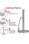 NANAO Stainless Steel Paper Towel Holder Stand Rack Tissue Dispenser, Countertop Paper Towel Dispen