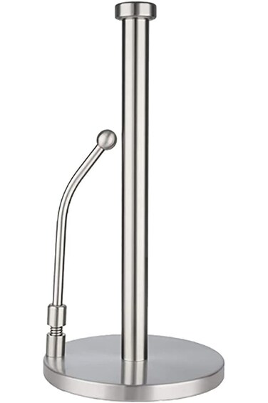 NANAO Stainless Steel Paper Towel Holder Stand Rack Tissue Dispenser, Countertop Paper Towel Dispen