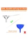ALMEKAQUZ Stainless Steel Funnel Set, 3 Sizes With Long Handle and Brush for Kitchen, Bottles, Liqu
